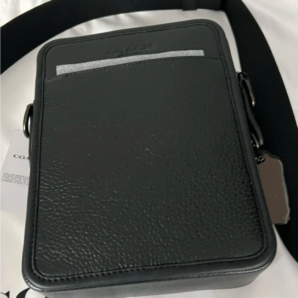 Coach Black Leather Messenger Bag